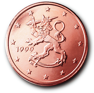 euros finlande pièces de 1ct;2cts;5cts