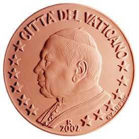 euros Le Vatican 1 ct 2cts 5 cts